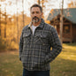 Voyager men's sherpa lined plaid fleece jacket charcoal gray size XL new with tags.