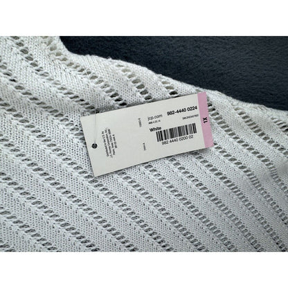 A.N.A. Top Sz 1X White Knit Short Sleeve Scoop Neckline