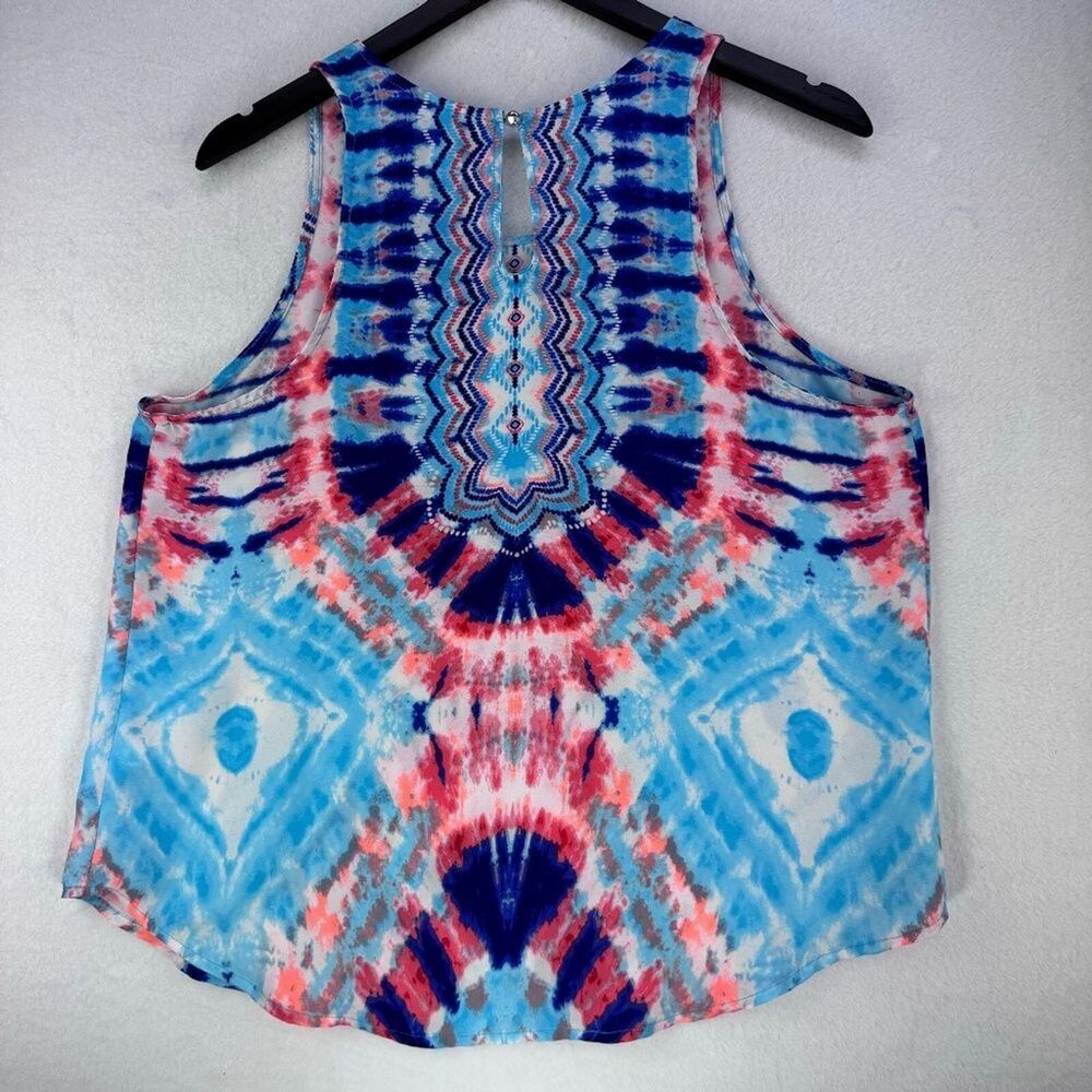 XHILARATION Tank Top Women Sz XL Sheer Multicolor