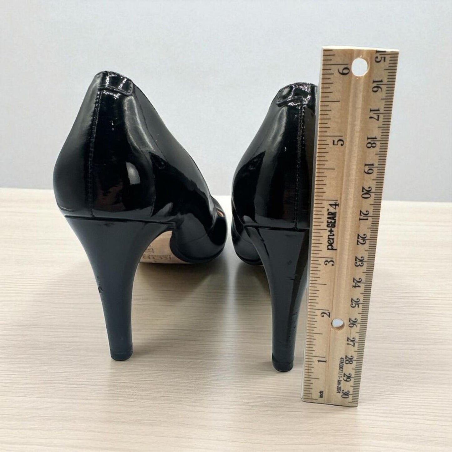 Michael Kors Womens Dress Shoe Pump Sz 9 Black Patent Leather High Heel Stiletto