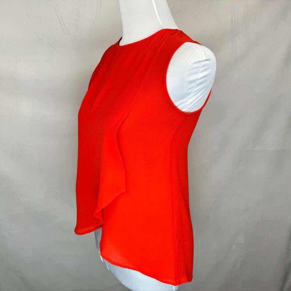 Zara Woman Tank Top Sz XS Red Faux Wrap Sleeveless