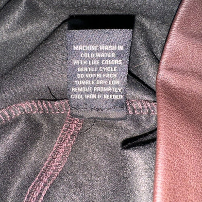 Thread & Others Jeggins Sz L Maroon Faux Leather High Rise Skinny