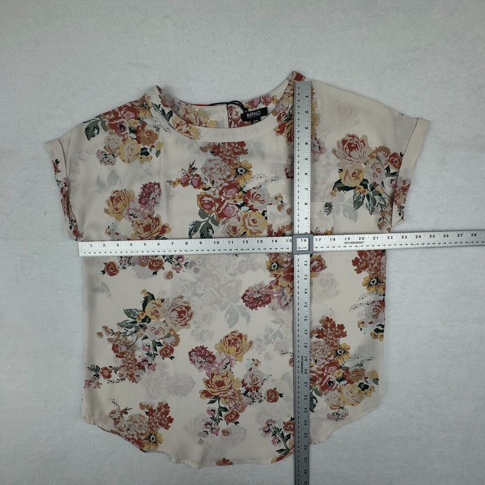 Buffalo David Bitton Women Sz M NWT Blouse Patch Pocket Back Keyhole