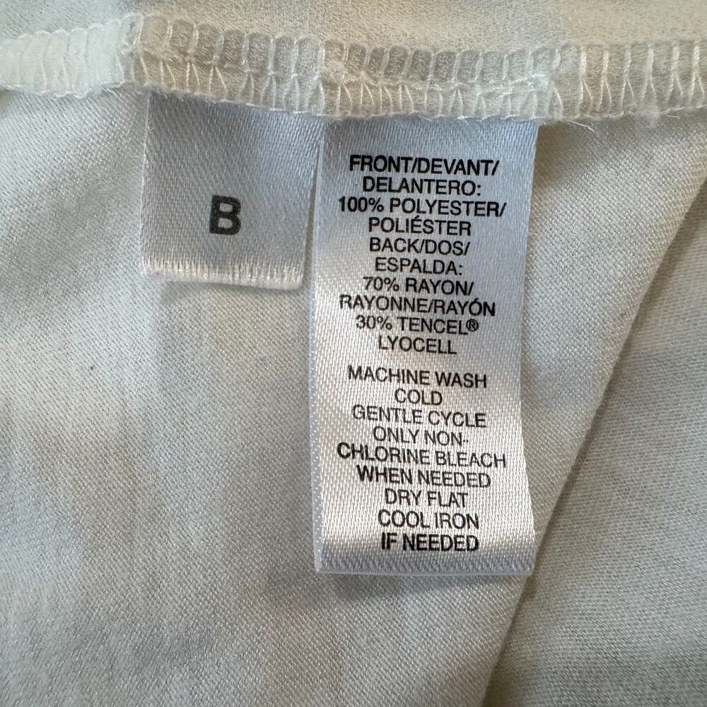 Loft Women Top Sz S Ivory Sleeveless Round Neck Ruffle Pullover