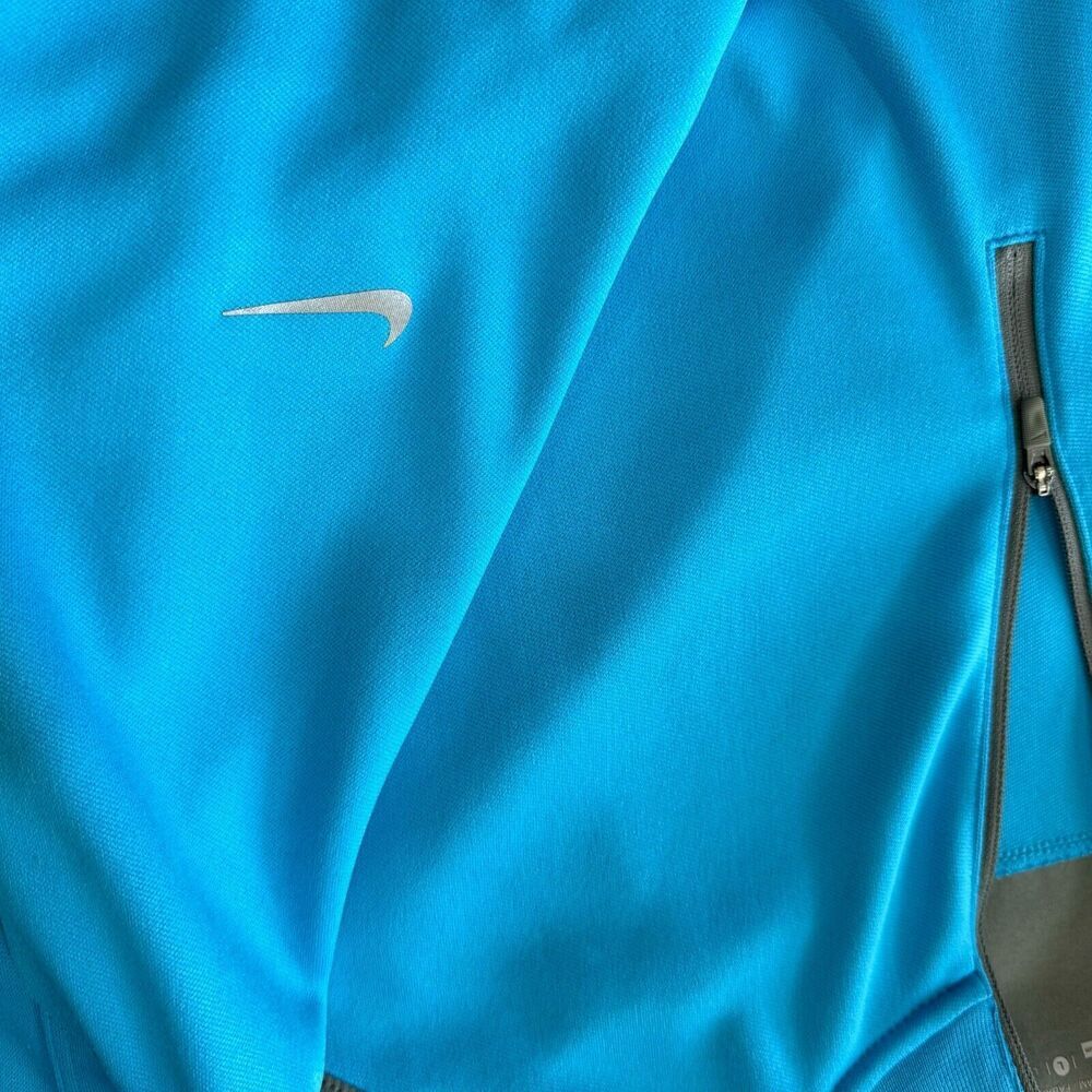 Nike Golf Dri-Fit Tour Performance Men Top Sz L 1/4 Zip Pullover Light Blue Gray