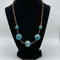 Teal and Bronze Glass Beads Necklace