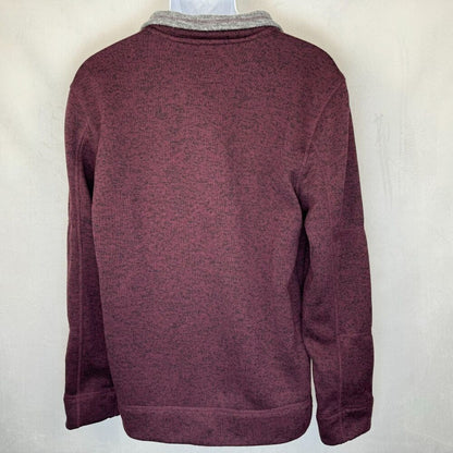 Victory Rugged Wear Men Sz M Pullover Knit Sweater Fleece 1/4 Zip Long Sleeve