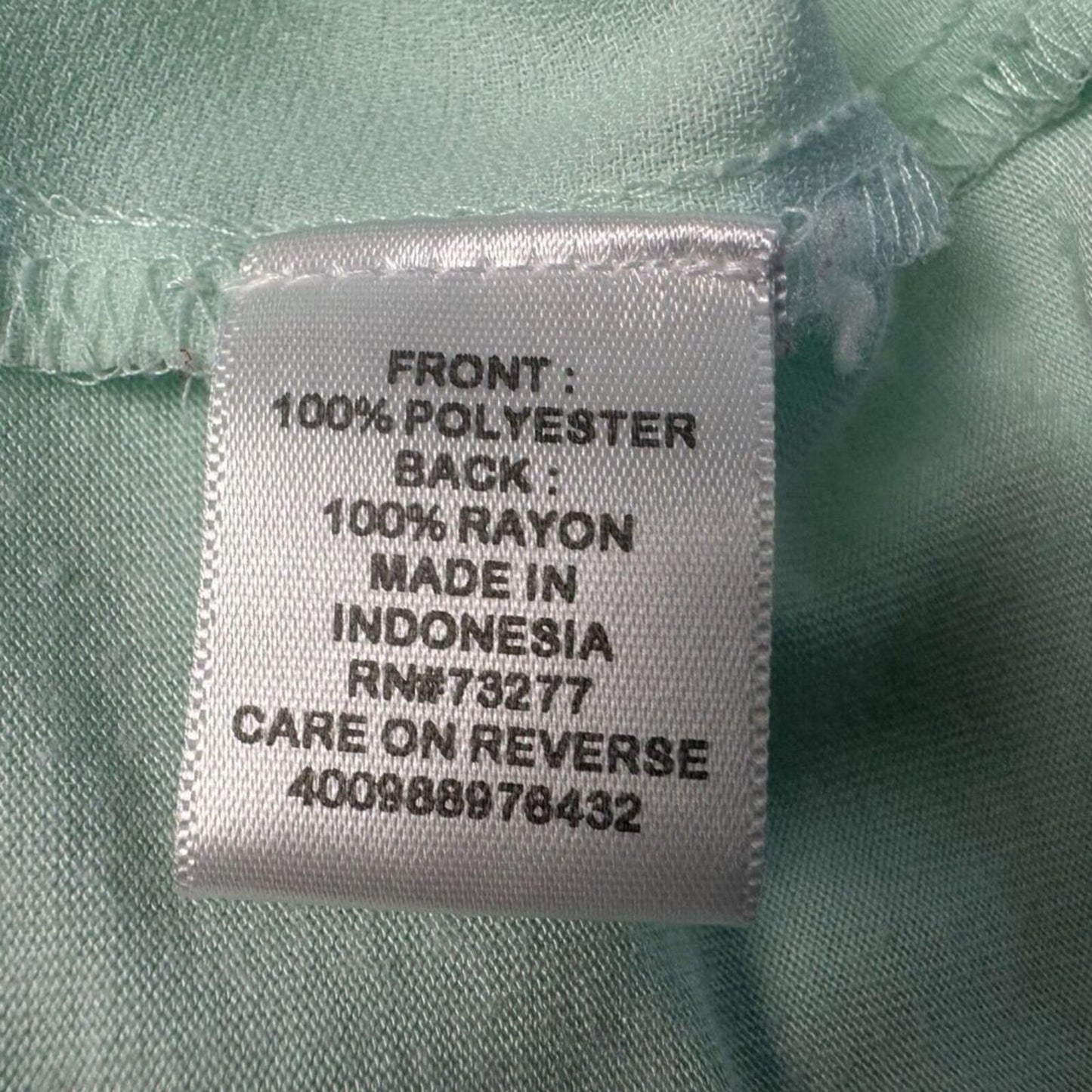 ELLE Women Top Sz M Sheer Round Neck Sleeveless Light Green Smocked Yoke
