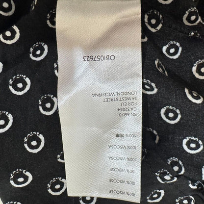 Anthropologie Maeve Women Tank Top Sz 8 Black White Circle Dots Viscose