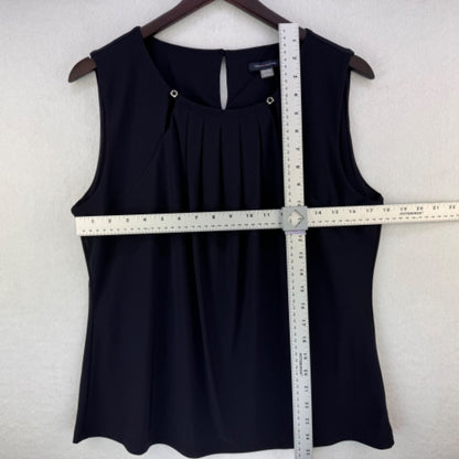 Tommy Hilfiger Ladies Tank Top Sz XL Navy Metal grommets on front
