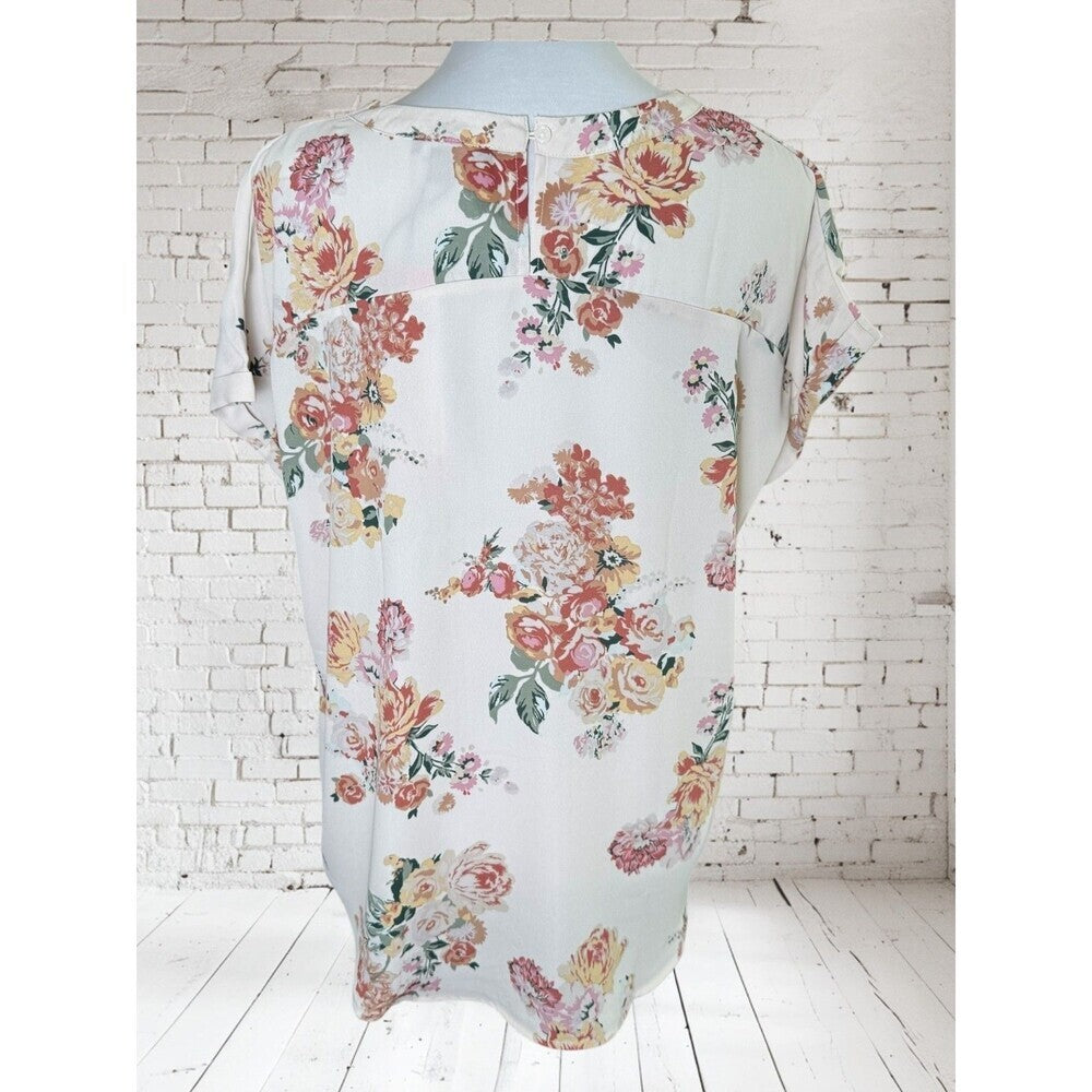 Buffalo David Bitton Women Sz M NWT Blouse Patch Pocket Back Keyhole