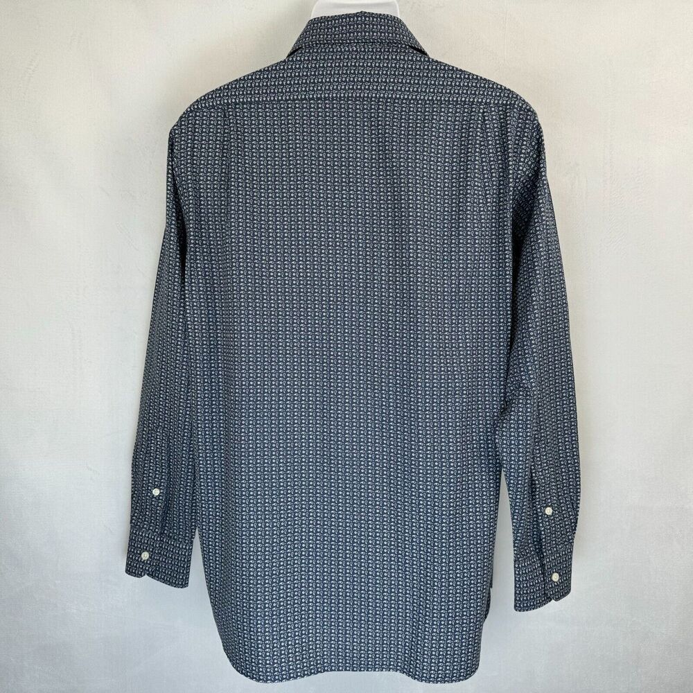 Daniel Cremieux Collection Men Shirt Sz M Blue White Long Sleeve Button Front