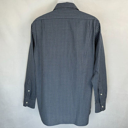 Daniel Cremieux Collection Men Shirt Sz M Blue White Long Sleeve Button Front