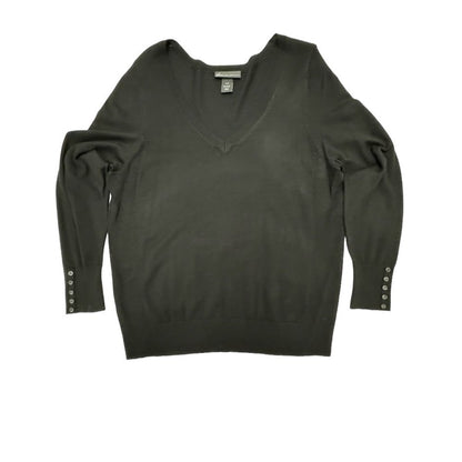 Lane Bryant Women’s Plus Size 18/20 Black V-Neck Lightweight Sweater Long Sleeve