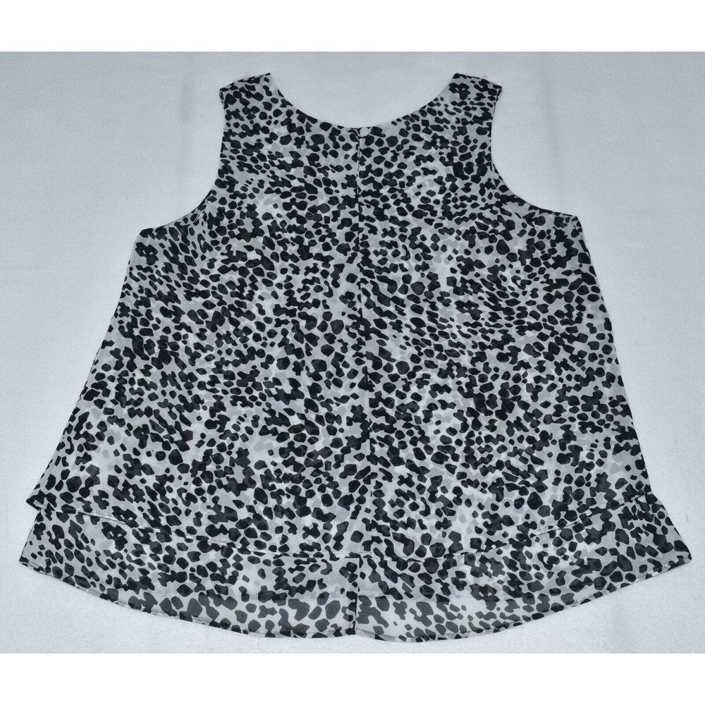 Como Vintage Sz S Shell Tank Layered Blouse White and Black