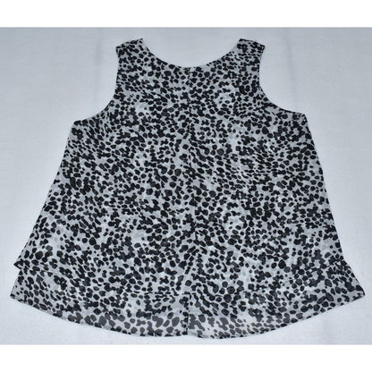 Como Vintage Sz S Shell Tank Layered Blouse White and Black