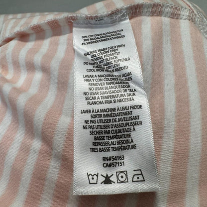 Tommy Hilfiger Sport Sz S Long Sleeve Boat Neck Banded Waistline Pink Stripe