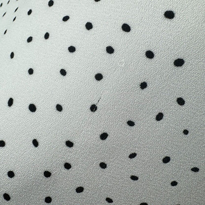 Sienna Sky Sz L Polka Dot Ruffle Hem Blouse Boat Neck 3/4 Flared Sleeve Career