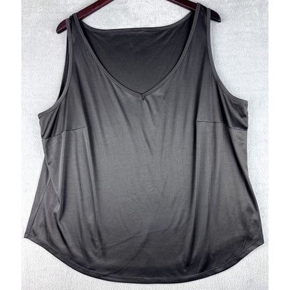 Alyx Blouse Sz 3X Sheer Black White 2-Piece V-Neck roll up sleeves