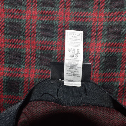 BHS Women’s Pencil Skirt Size 10 Red Green Black Plaid Check