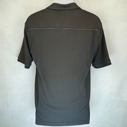 Nike Golf Dri Fit Men Polo Sz M Black and Gray Trim Short Sleeve Collared Top