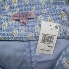 Crave Fame Blouse Women Sz L Style Peri Combo Light Blue Plaid Floral NWT