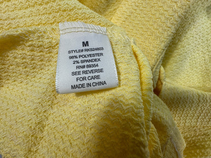Ultra Flirt Two Piece Set Juniors Size M in Yellow Short Sleeves Button Down NWT
