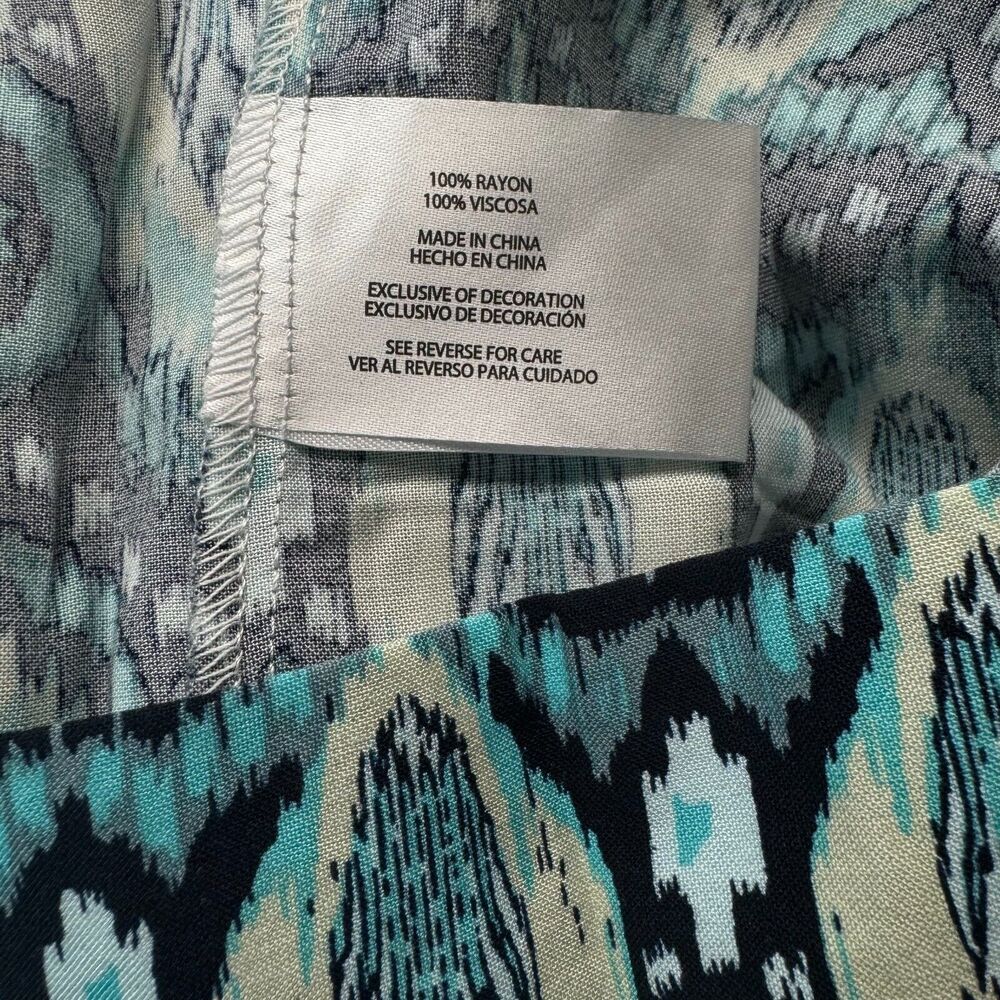 Wildfox Women Relaxed Fit Pull-On Shorts Sz L Blue Multicolor Pockets
