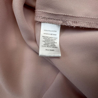 Express Top Sz XS Straps Grommets VNeck Ruffle Cold Shoulder Pullover Dusty Pink