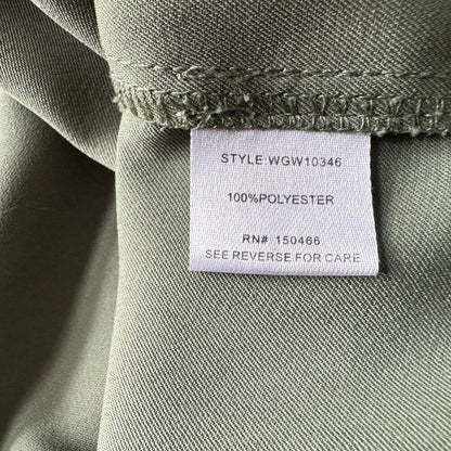 Market & Spruce Tunic Sz L Green Round Neckline Long Cut Out Sleeve Split Back