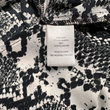 Daniel Rainn Blouse Sz S Round Neck Button Down Sleeveless Snake Print