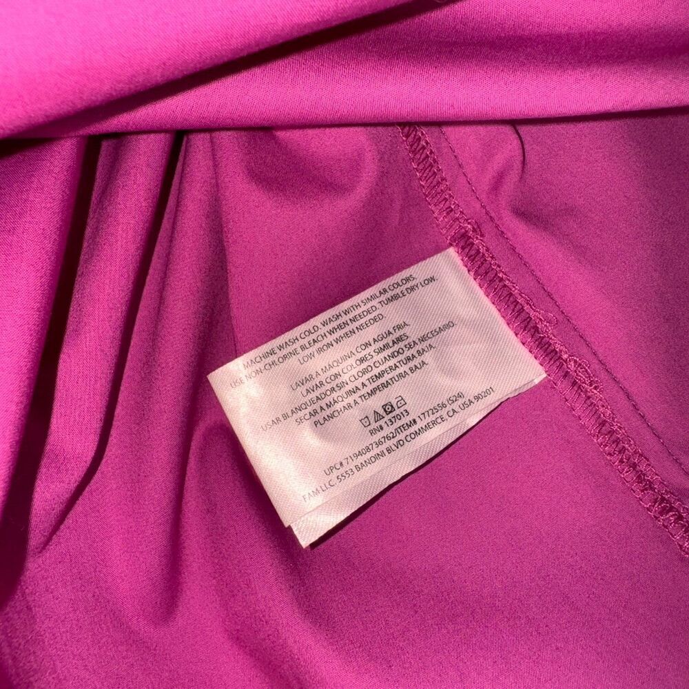 Banana Republic Blouse SZ XXL Oversized Long Sleeve Button Up Fucsia