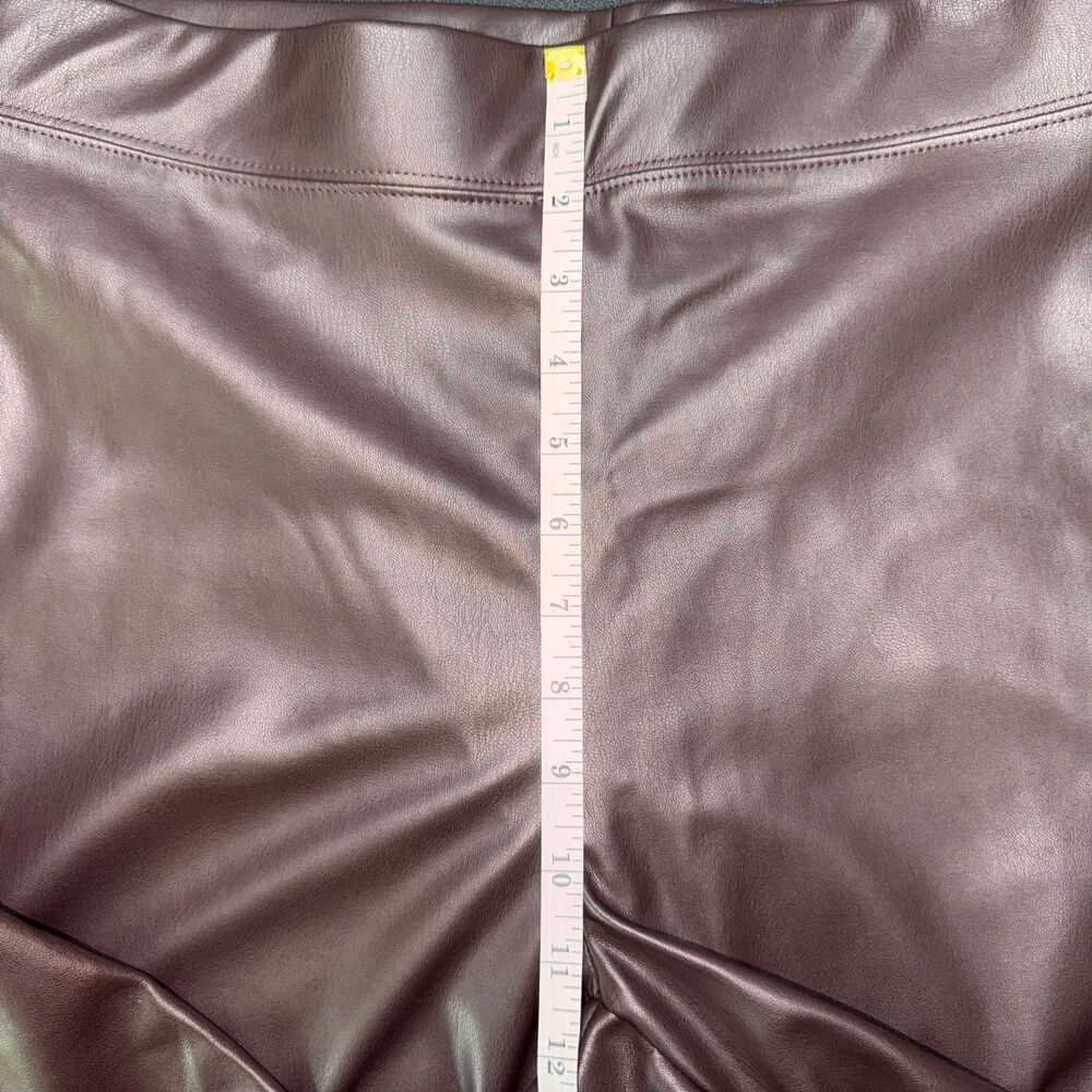 Thread & Others Jeggins Sz L Maroon Faux Leather High Rise Skinny