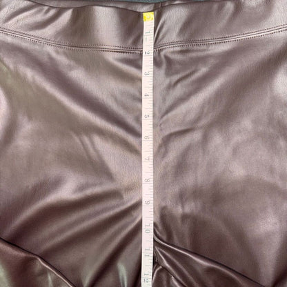 Thread & Others Jeggins Sz L Maroon Faux Leather High Rise Skinny