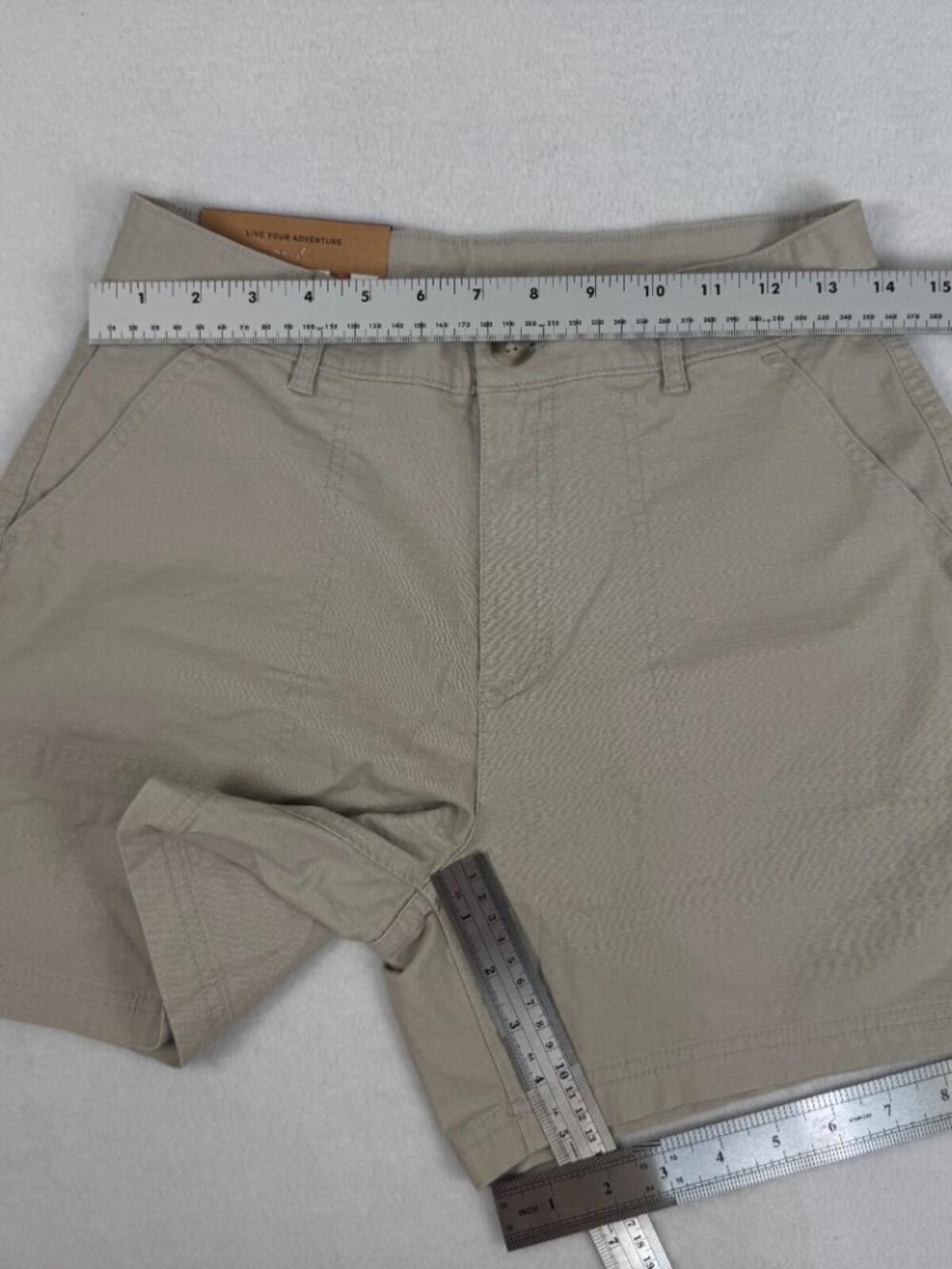NWT Eddie Bauer Women's Ripstop Shorts Size 4 Beige Outdoor Hiking Travel B2246