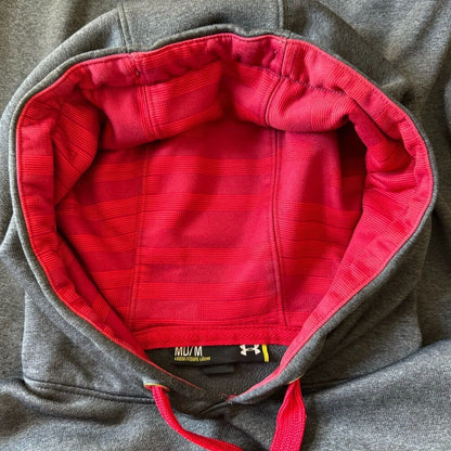Under Armour Storm Men Hoodie Sz M Charcoal Sweatshirt Fleece Long Sleeve