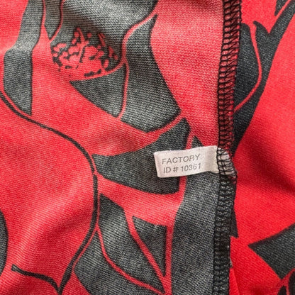 Falda Express línea A, talla M, corte acampanado y fluido, negro y rojo, cintura elástica