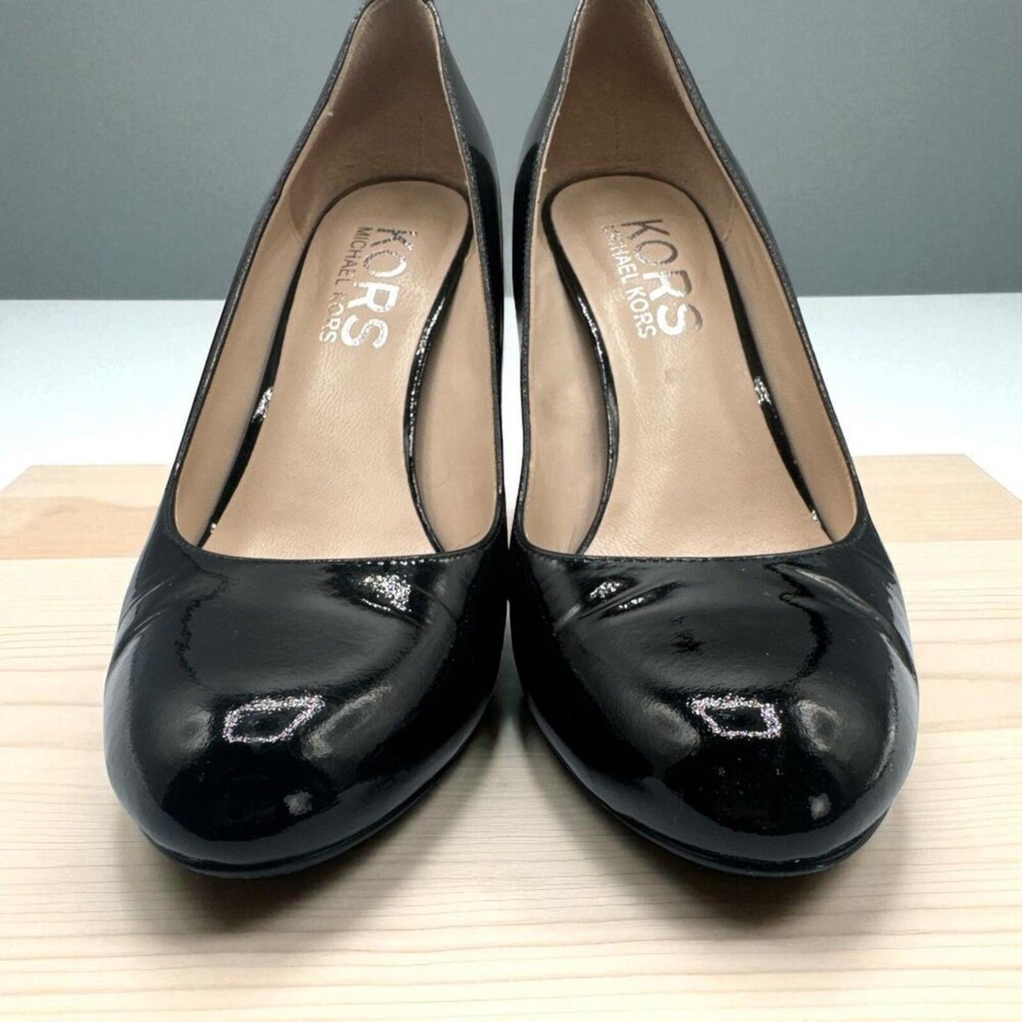 Michael Kors Womens Dress Shoe Pump Sz 9 Black Patent Leather High Heel Stiletto