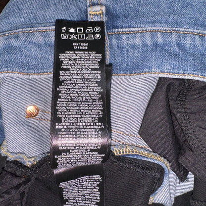 7 For All Mankind Sz 23 Two Tone  Denim Mini Front Zipper 4 pockets Y2K Skirt