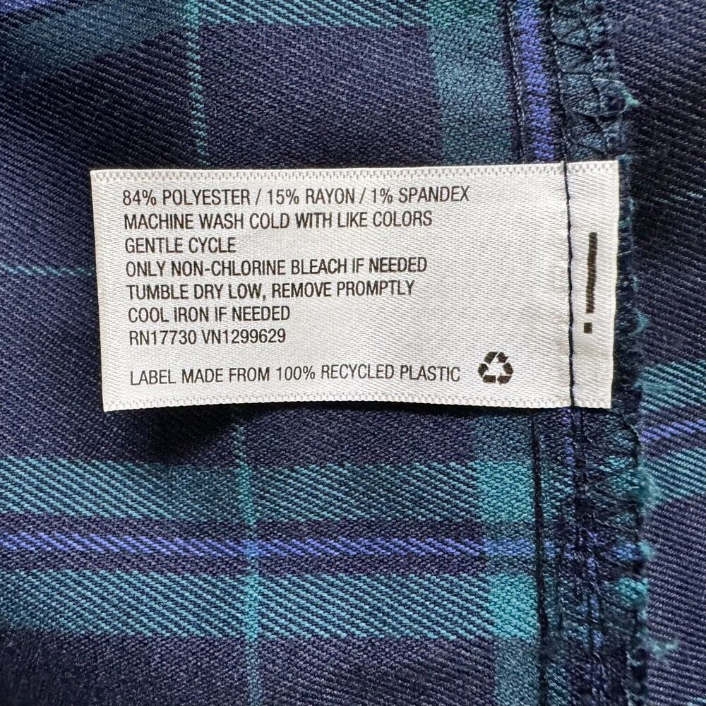 Wild Fable Plaid Skirt Sz S Pleated Blue Green School Girl