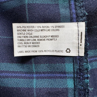 Wild Fable Plaid Skirt Sz S Pleated Blue Green School Girl
