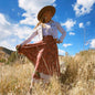 Darn Good Yarn Women's Recycled Sari Wrap Skirt Reversible Boho