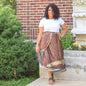 Darn Good Yarn Women's Recycled Sari Wrap Skirt Reversible Boho
