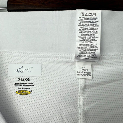 Greg Norman White Skort Sz XL Tennis Golf Pockets Elastic Waist Mesh Short Liner
