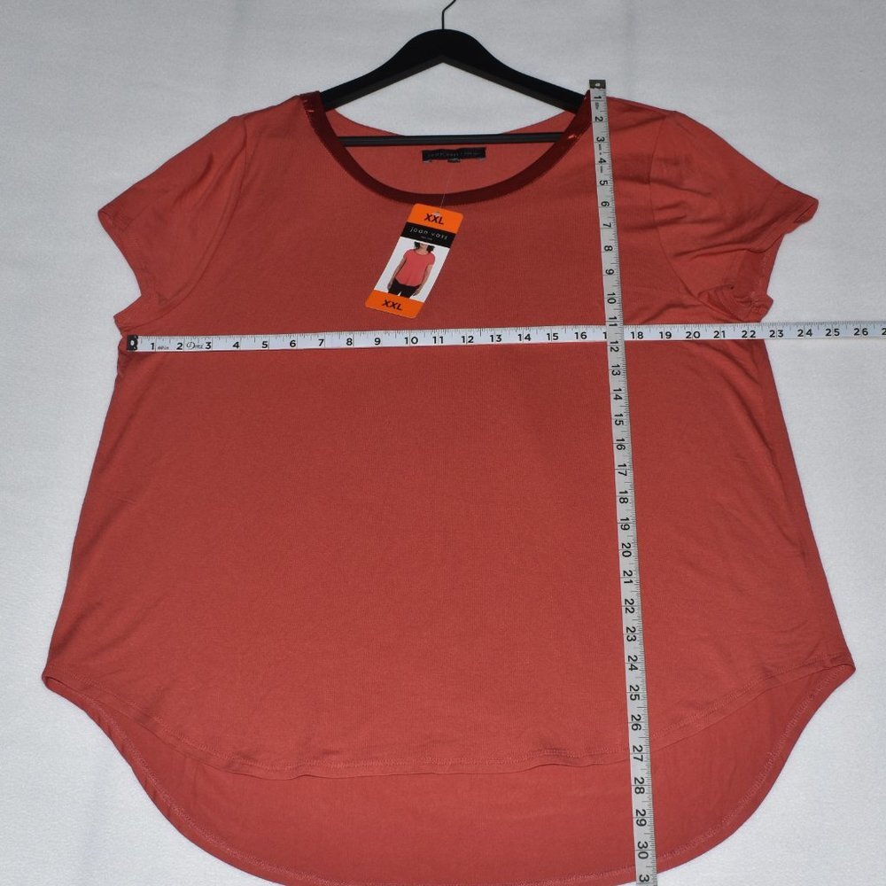 Joan Vass New York Women's Size XXL Terracota Short Sleeve NWT