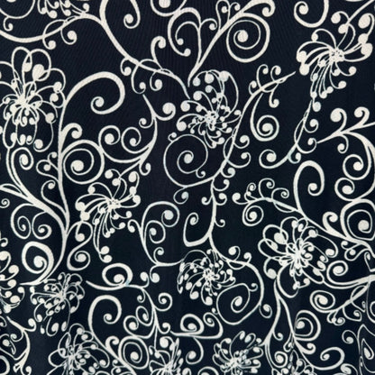 Jaclyn Smith Women Sz XL Butterfly Short Sleeve V-Neck Stretchy black and beige