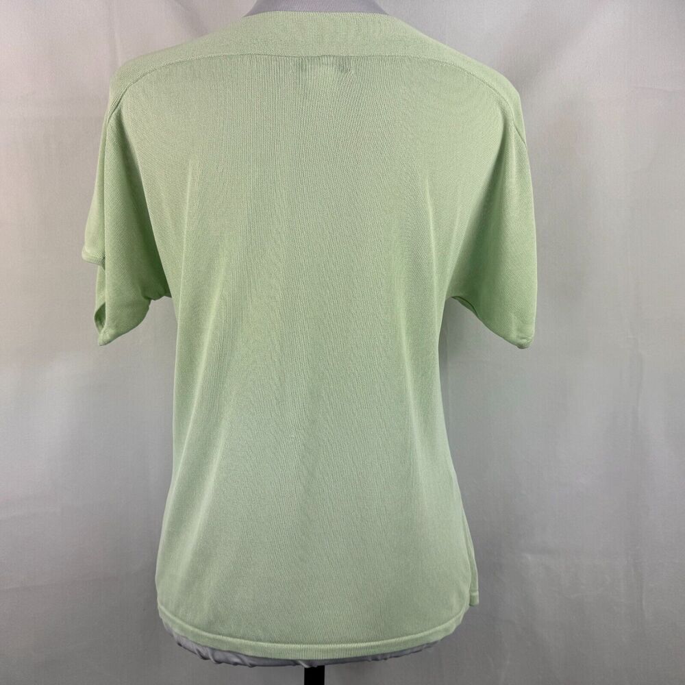 Calvin Klein Top Sz PS Knit light green boat neck cap sleeve