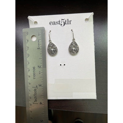 East 5th JCPenney Silver Tone Marcasite-Style Teardrop Necklace & Earrings Set