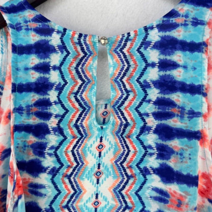 XHILARATION Tank Top Women Sz XL Sheer Multicolor