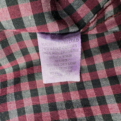 Camisa Bruno para hombre Talla M tejida suave abotonada de manga larga color burdeos, negro y gris